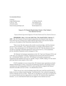 NIUE-IUSN Agreement  1999 Press Release