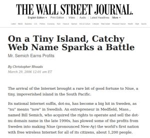 On a Tiny Island, Catchy Web Name Sparks a Battle